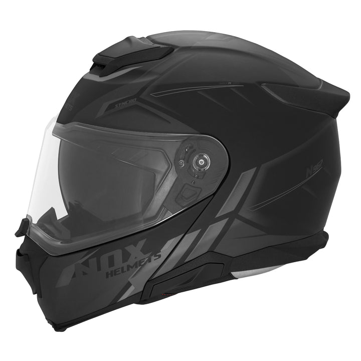 NOX CASQUE MODULABLE N967 SYNCHRO NOIR MAT TITANIUM Nox Helmet