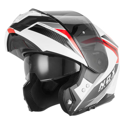 NOX CASQUE MODULABLE N968 SHIFT BLANC ROUGE Nox Helmet