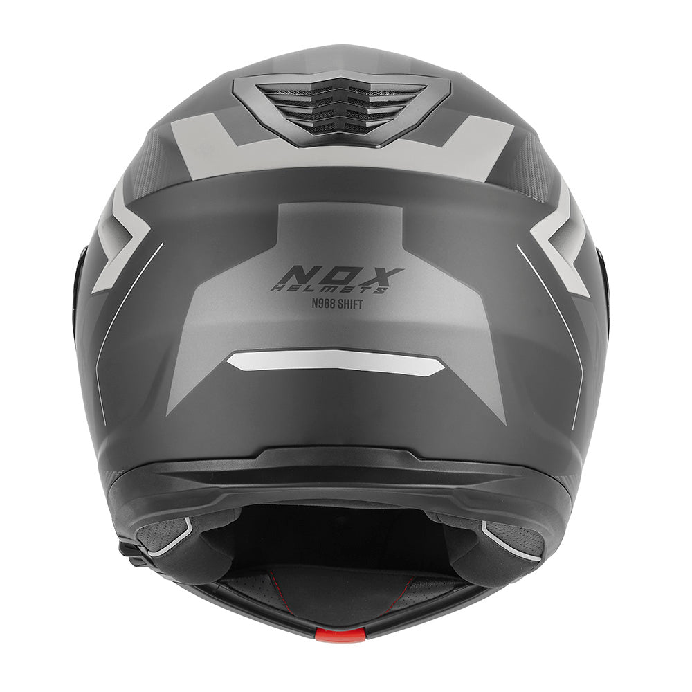 NOX CASQUE MODULABLE N968 SHIFT ARGENT NOIR Nox Helmet