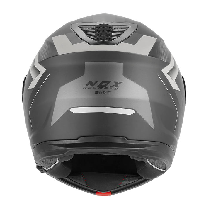 NOX CASQUE MODULABLE N968 SHIFT ARGENT NOIR Nox Helmet