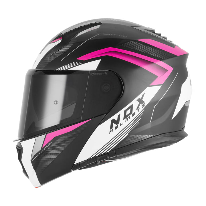 NOX CASQUE MODULABLE N968 SHIFT ROSE BLANC Nox Helmet