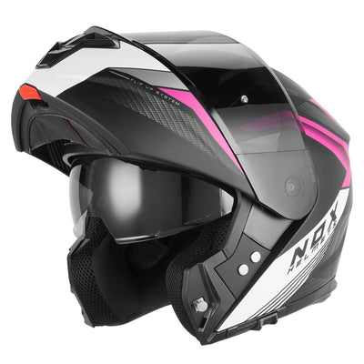 NOX CASQUE MODULABLE N968 SHIFT ROSE BLANC Nox Helmet