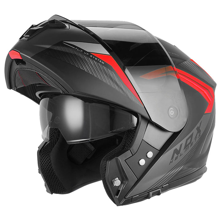 NOX CASQUE MODULABLE N968 SHIFT ROUGE NOIR Nox Helmet
