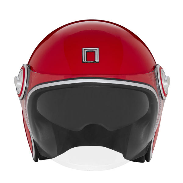 NOX PREMIUM CASQUE JET HERITAGE ROUGE BRILLANT Nox Helmet