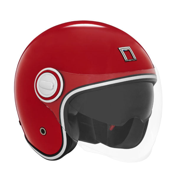 NOX PREMIUM CASQUE JET HERITAGE ROUGE BRILLANT Nox Helmet