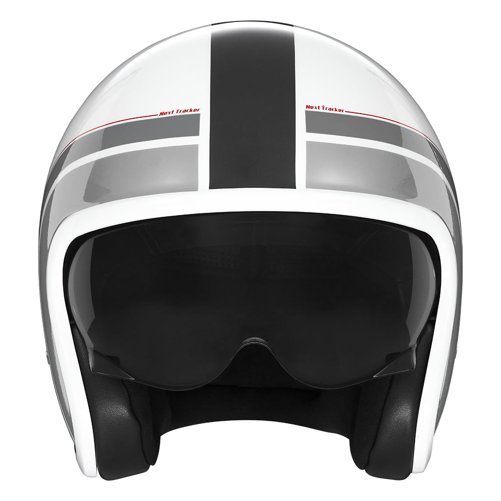 NOX PREMIUM CASQUE JET NEXT TRAKER BLANC ROUGE Nox Helmet