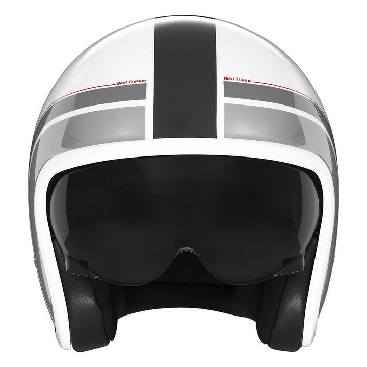 NOX PREMIUM CASQUE JET NEXT TRAKER BLANC ROUGE Nox Helmet