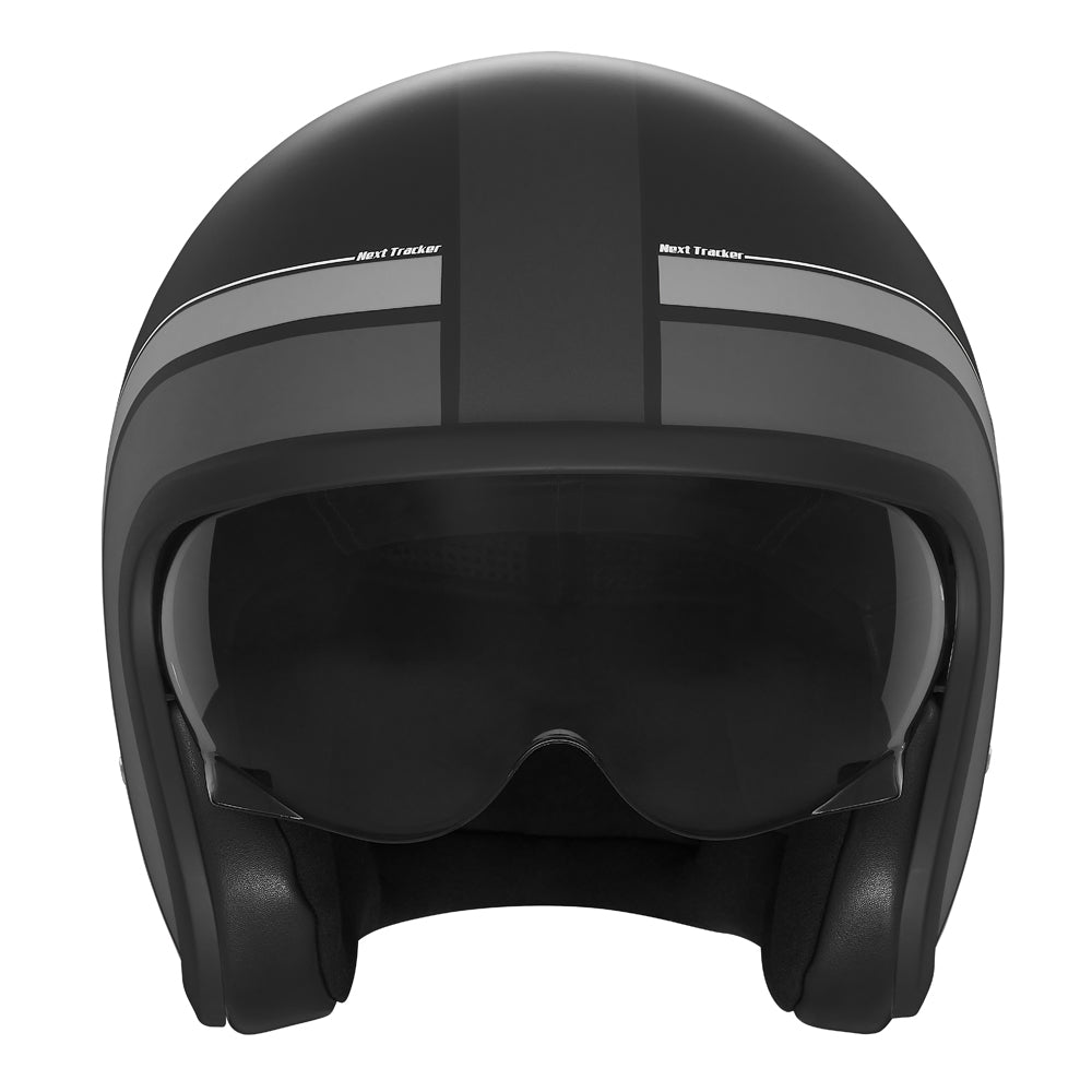 NOX PREMIUM CASQUE JET NEXT TRAKER NOIR MAT TITANIUM Nox Helmet