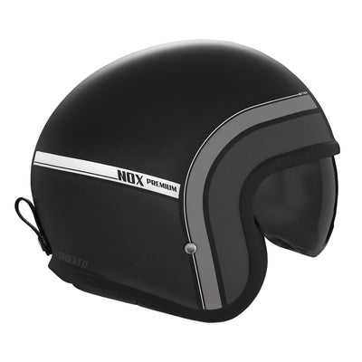 NOX PREMIUM CASQUE JET NEXT TRAKER NOIR MAT TITANIUM Nox Helmet