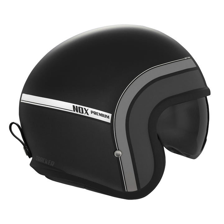 NOX PREMIUM CASQUE JET NEXT TRAKER NOIR MAT TITANIUM Nox Helmet