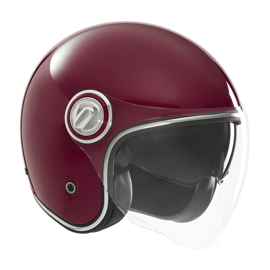 NOX PREMIUM CASQUE JET HERITAGE BORDEAUX Nox Helmet