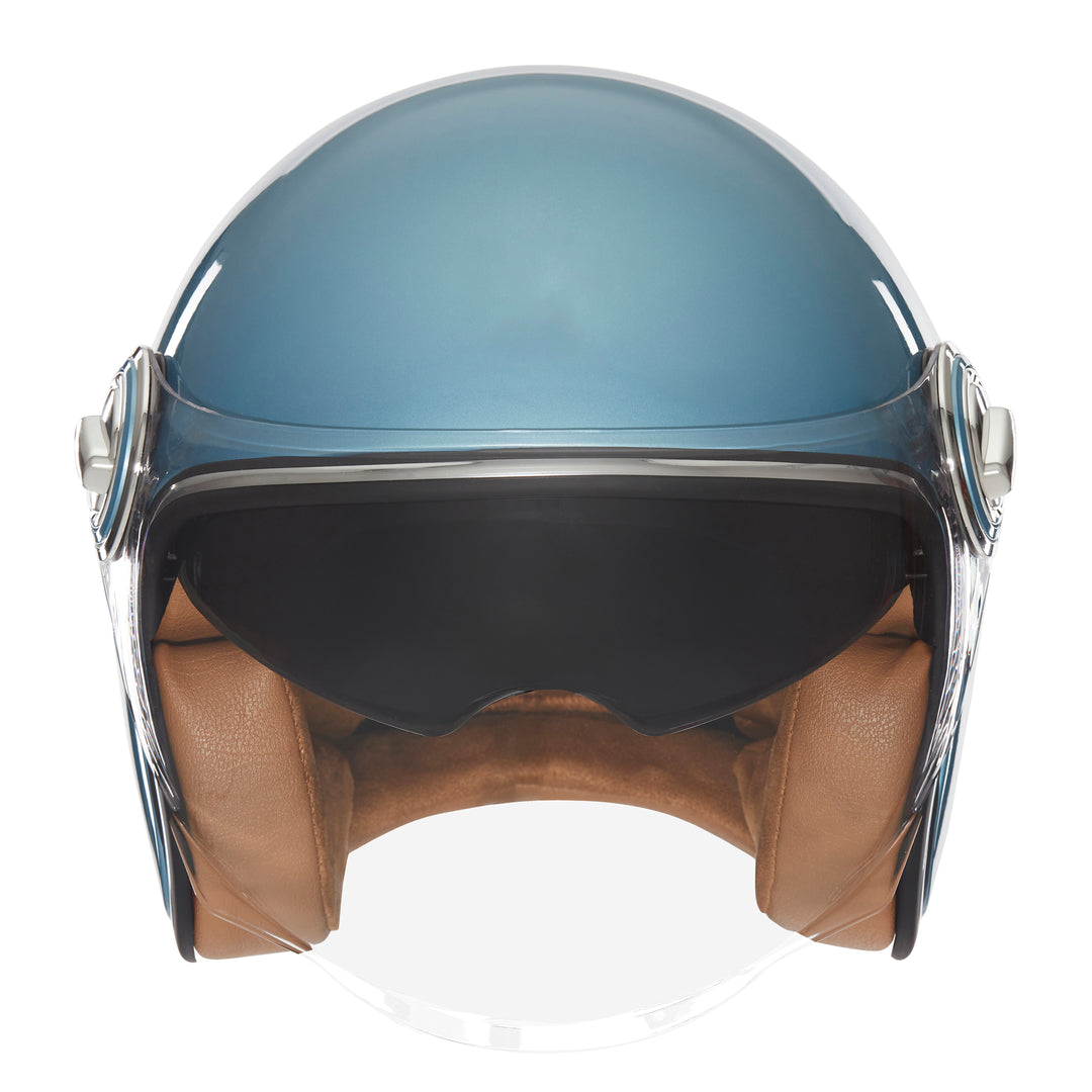 NOX PREMIUM CASQUE JET HERITAGE BLEU TURQUOISE Nox Helmet