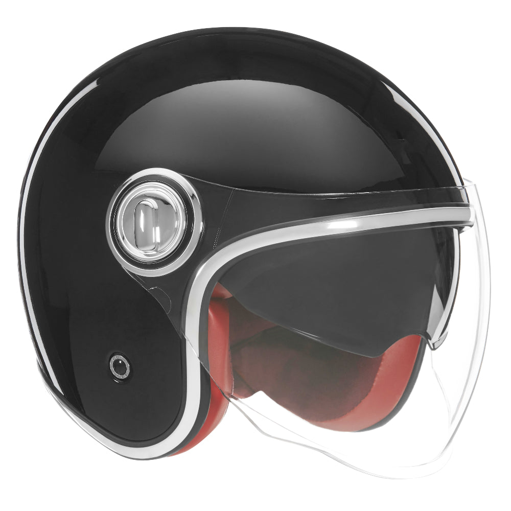 NOX PREMIUM JET HERITAGE NOIR BRILLANT Nox Helmet