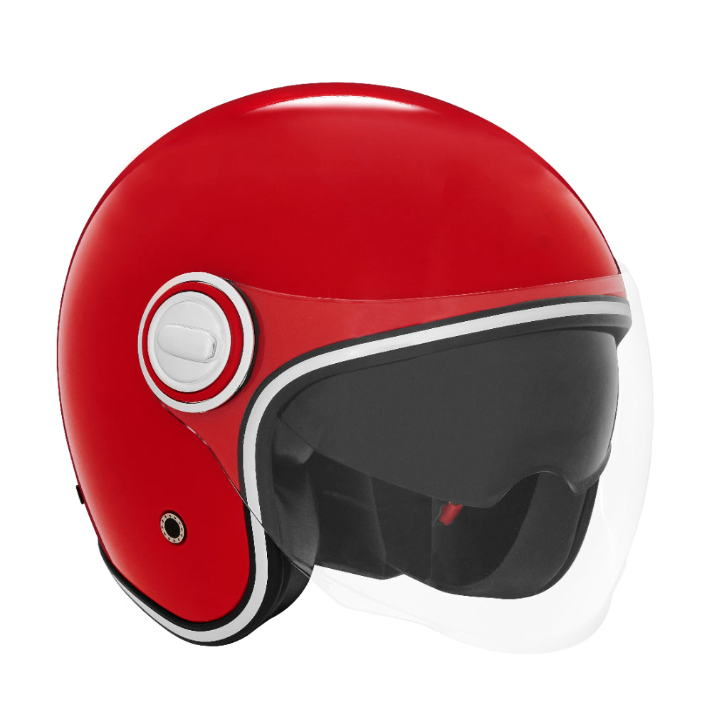NOX PREMIUM CASQUE JET HERITAGE ROUGE BRILLANT Nox Helmet