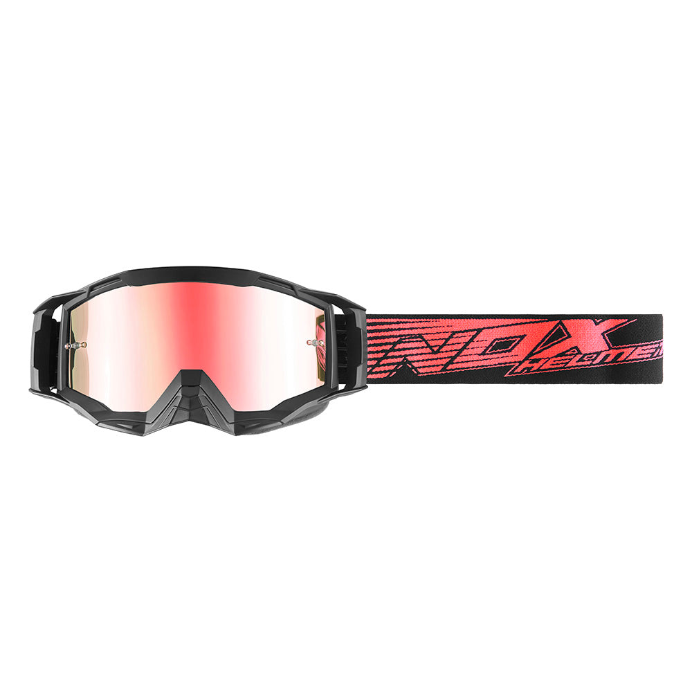 MASQUE N634 SPECTRE NOIR MAT ROUGE Nox Helmet