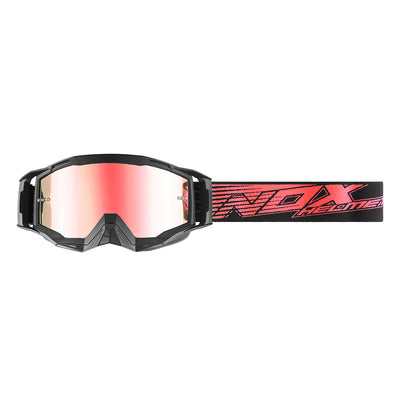 MASQUE N634 SPECTRE NOIR MAT ROUGE Nox Helmet