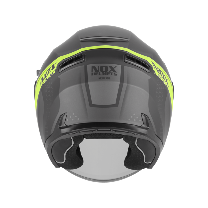 NOX CASQUE JET N130 EKTO NOIR MAT JAUNE Nox Helmet