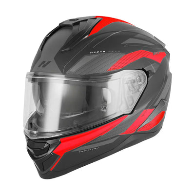 CASQUE INTEGRAL N304-S REVO NOIR MAT ROUGE Nox Helmet