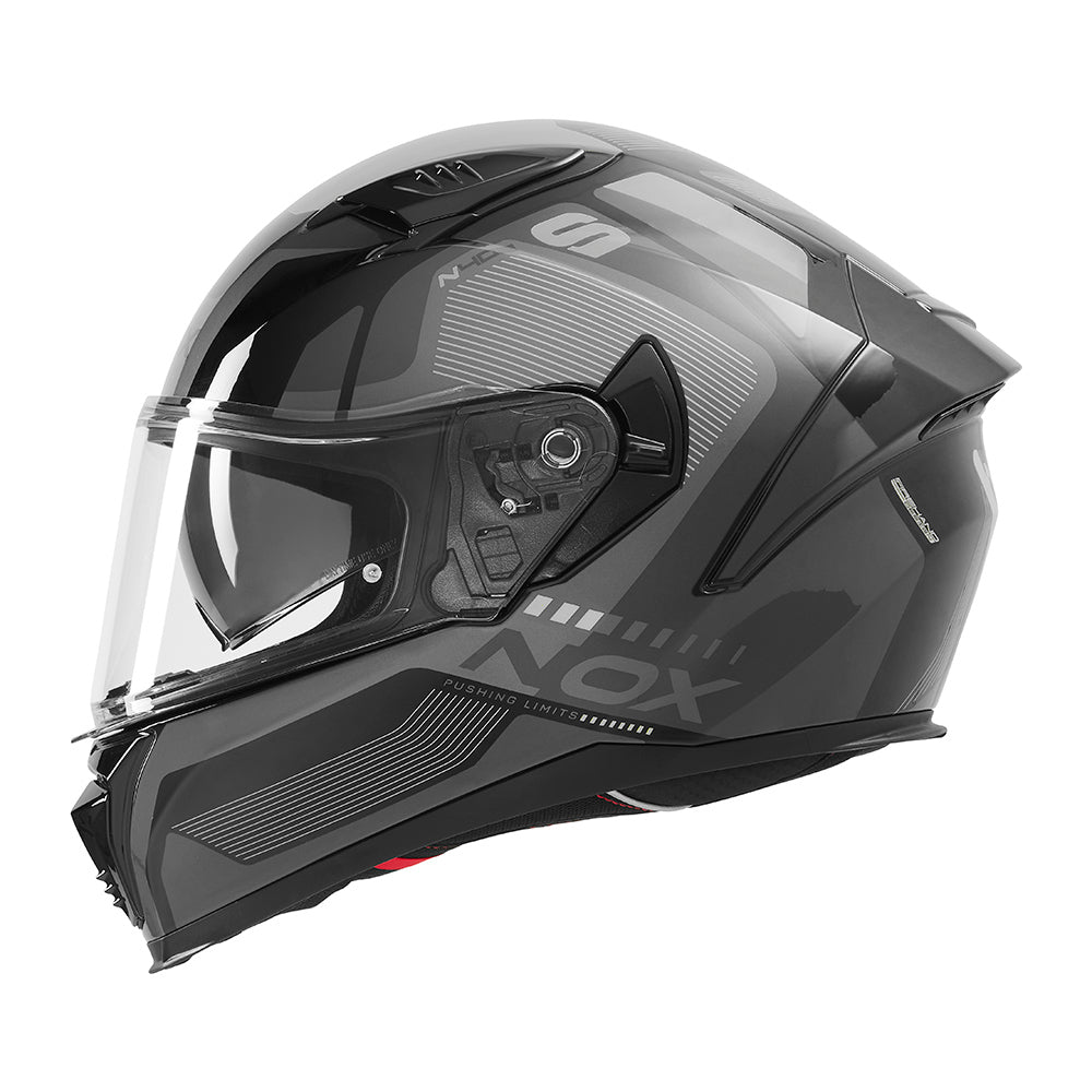 NOX CASQUE INTEGRAL N402 MENTOR NOIR ARGENT Nox Helmet