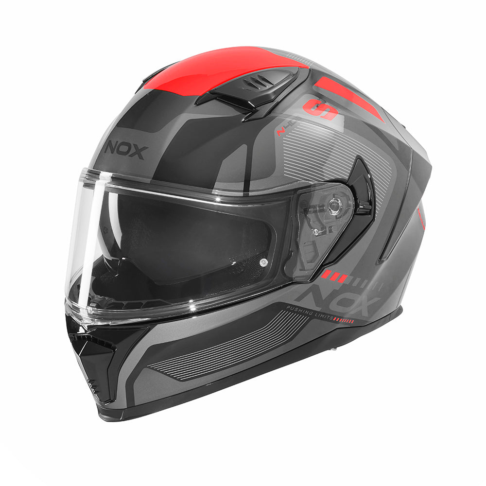 NOX CASQUE INTEGRAL N402 MENTOR NOIR ROUGE Nox Helmet