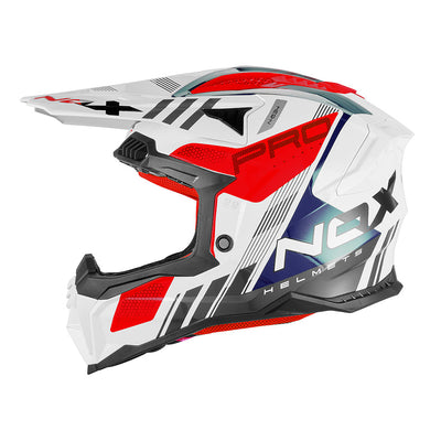 NOX CASQUE CROSS N634 STORM BLANC BLEU ROUGE Nox Helmet
