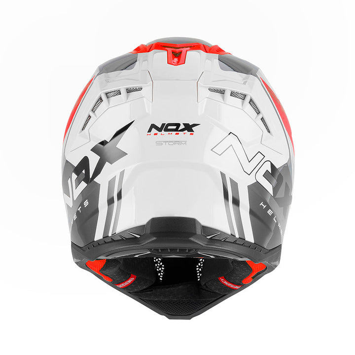 NOX CASQUE CROSS N634 STORM BLANC ROUGE Nox Helmet