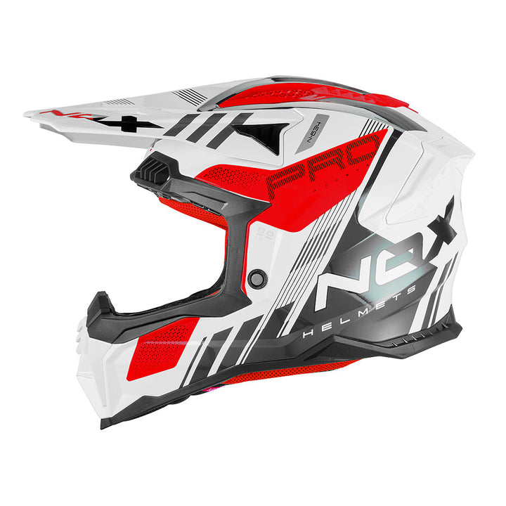 NOX CASQUE CROSS N634 STORM BLANC ROUGE Nox Helmet