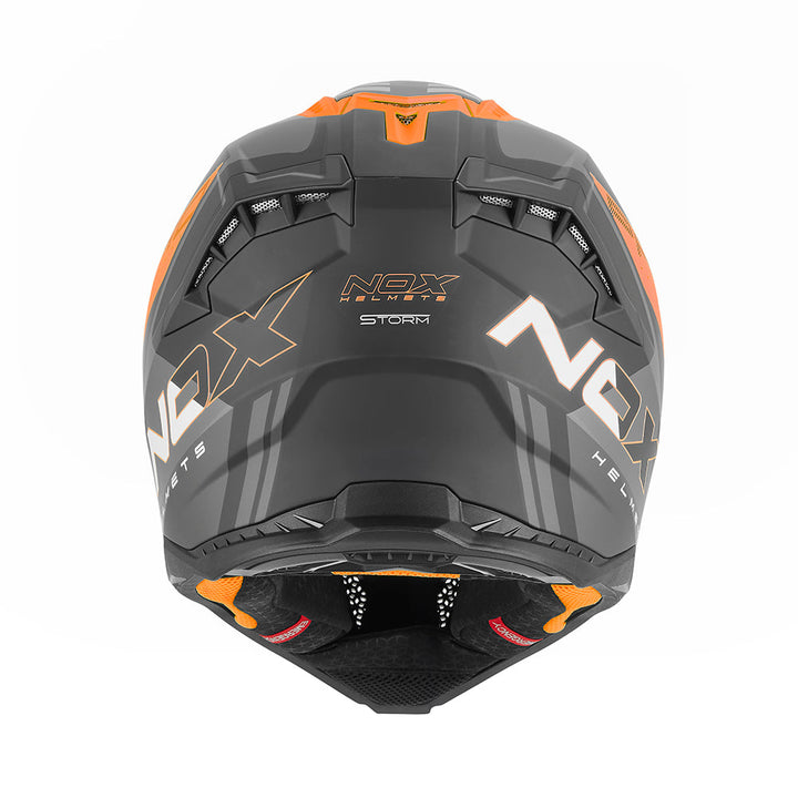 NOX CASQUE CROSS N634 STORM NOIR MAT ORANGE Nox Helmet