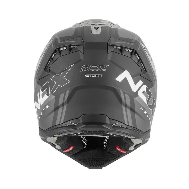 NOX CASQUE CROSS N634 STORM NOIR MAT ARGENT Nox Helmet