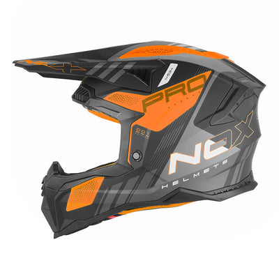 NOX CASQUE CROSS N634 STORM NOIR MAT ORANGE Nox Helmet