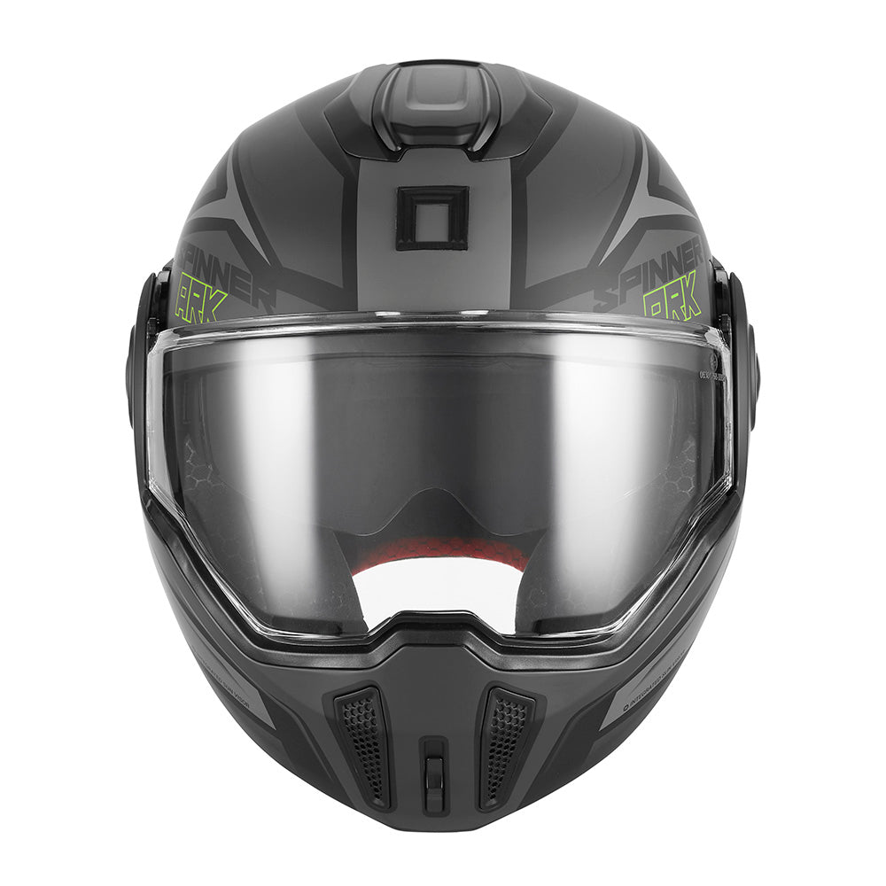 NOX PREMIUM CASQUE MODULABLE SPINNER ARK NOIR MAT JAUNE Nox Helmet