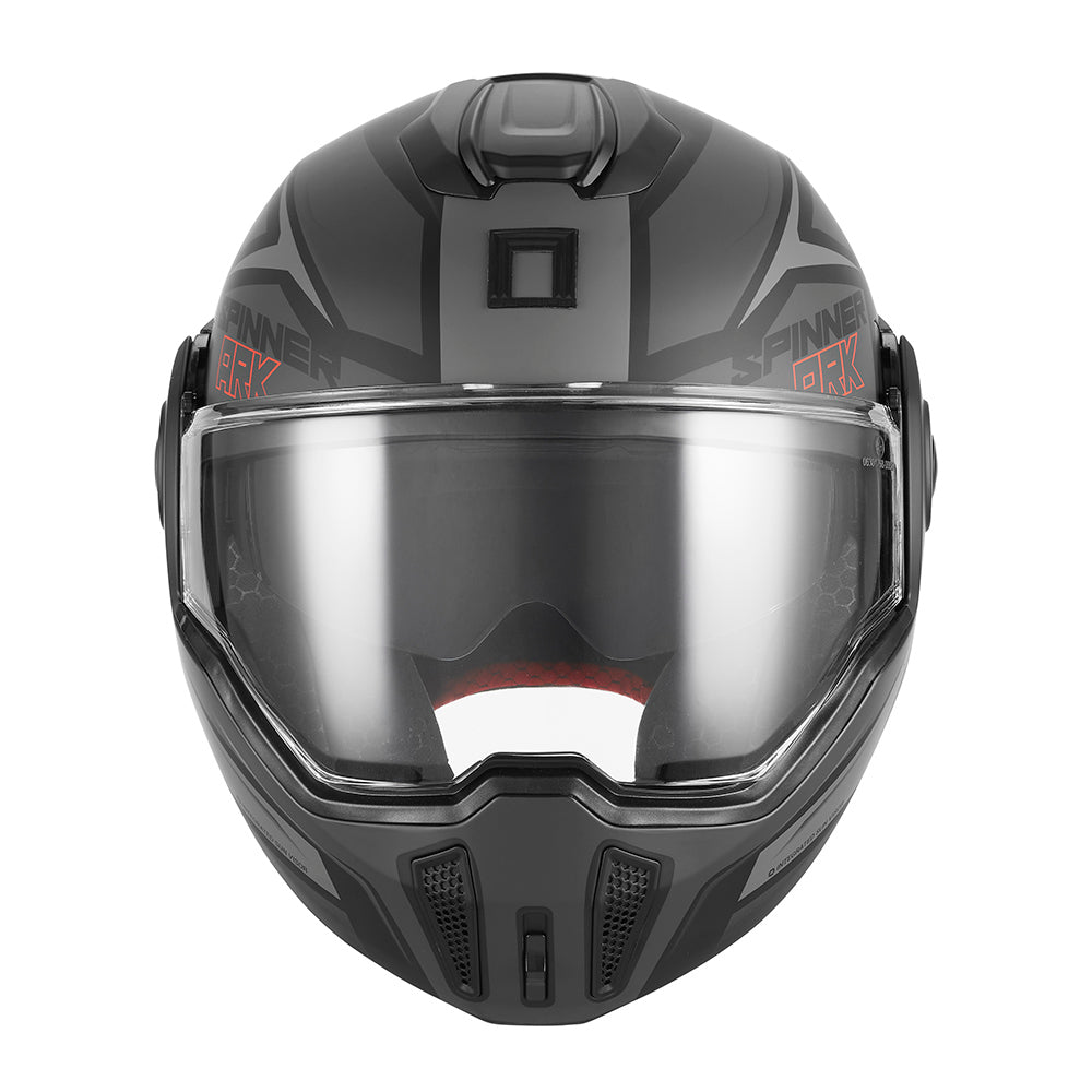 NOX PREMIUM CASQUE MODULABLE SPINNER ARK NOIR MAT ROUGE Nox Helmet