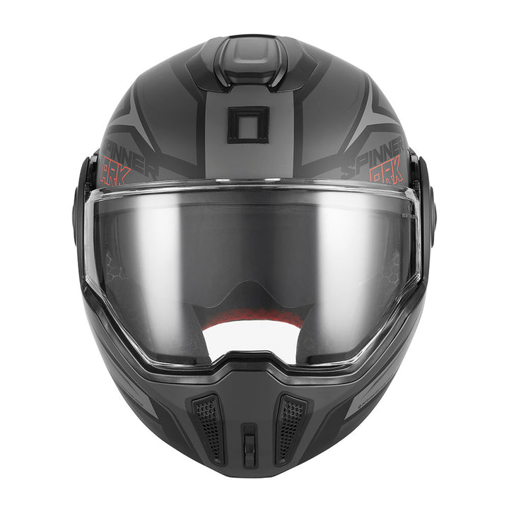 NOX PREMIUM CASQUE MODULABLE SPINNER ARK NOIR MAT ROUGE Nox Helmet