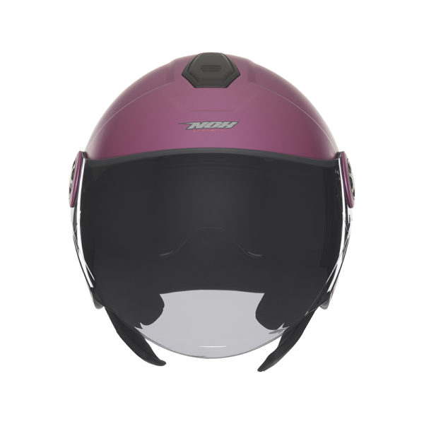 Casque de moto Nox jet N 182 fuchsia mat