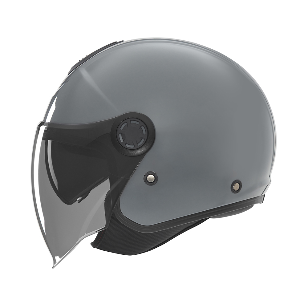 Casque de moto Nox jet N 182 gris nardo