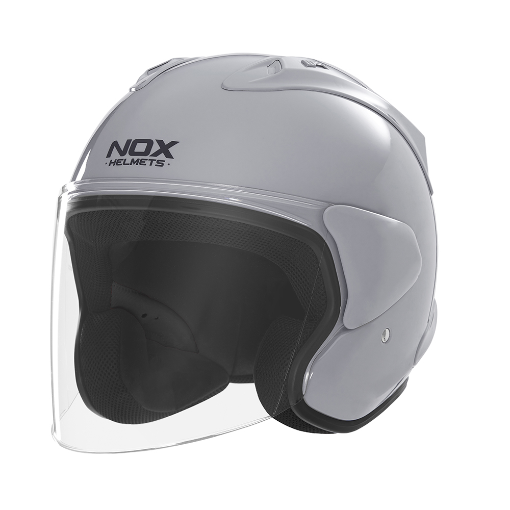 Casque de moto Nox jet N 220-S gris nardo