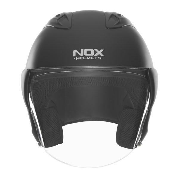 Casque de moto Nox jet N 220-S noir mat