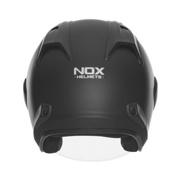 Casque de moto Nox jet N 220-S noir mat