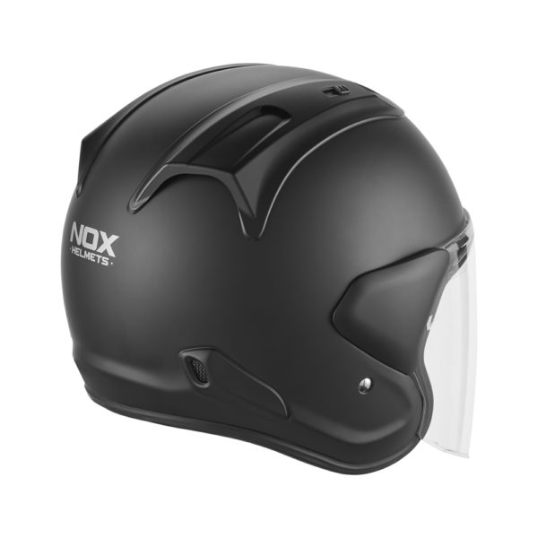 Casque de moto Nox jet N 220-S noir mat