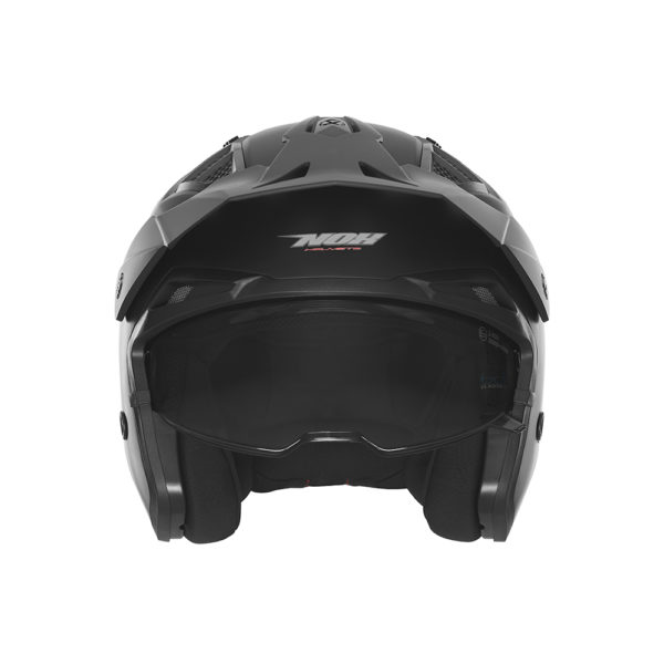 Casque de moto Nox jet N 260 noir mat