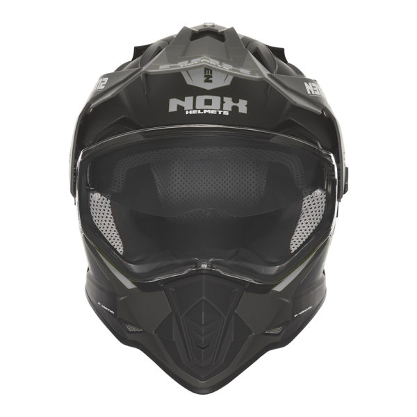 casque tout terrain nox N312noir mat et titanium