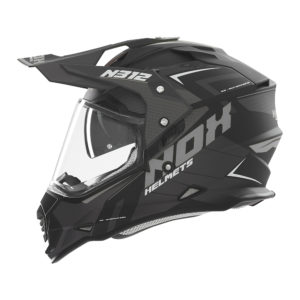 casque Trail adventure nox N312noir mat et titanium