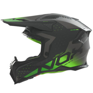 casque tout terrain nox N634 gradiant noir mat et vert