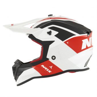 NOX Full face helmet N633 ADN White Black Red