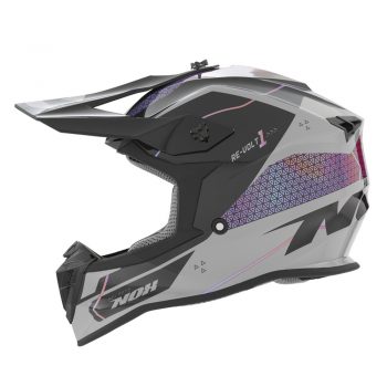 NOX Full face helmet N633 Revolt-1 Nardo grey iridium pink